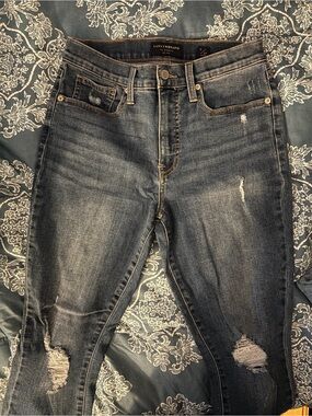 Lucky Brand Women's Ripped Medium-Dark Blue Skinny Jeans